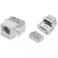 Hyperline KJ1-6P6C-C2-90-WH Вставка Keystone Jack, RJ-12(6P6C), IDC(Toolless)