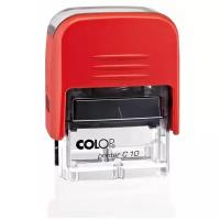 Оснастка Colop Printer C10 Compact для печати, штампа, факсимиле. Поле: 27х10 мм. Корпус: красный