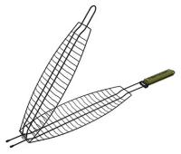 Решетка-гриль для рыбы большая с антипригарным покрытием 65x15x3.5cм boyscout