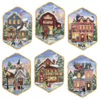 Набор для вышивания Dimensions Christmas Village Ornaments (Деревенский орнамент) 8785