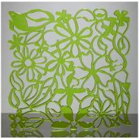 Комплект декоративных панелей из 4 шт. Jilda, коллекция "Цветы", 29х29 см, материал полистирол, цвет - зеленый