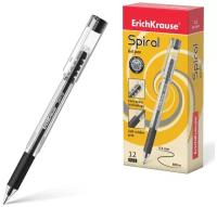 Ручка гелевая ErichKrause Spiral, цвет чернил черный (в коробке по 12 шт