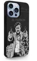 Черный силиконовый чехол MustHaveCase для iPhone 13 Pro El Patron Pablo Escobar/ Пабло Эскобар для Айфон 13 Про Противоударный