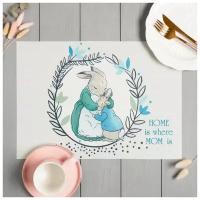 Салфетка на стол Доляна "HOME is where MOM is" ПВХ 40*29см 7314527