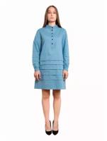 Платье джинсовое с длинным рукавом М.Т.Д., цвет: голубой, размер: 48 / L