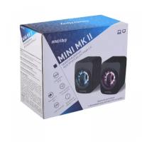 Компьютерные колонки SmartBuy MINI MKII, 6 Вт, RGB-подсветка, USB, черные