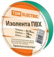 Изолента ПВХ 0,15х19мм Зеленая 20м TDM