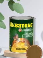 "Акватекс" - декоративная пропитка и грунтовка объемом 0,8 литра, цвет "Дуб"