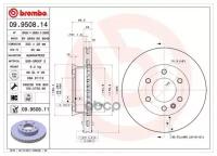 09.9508.11_диск Тормозной Передний! С Покрытием Mb Sprinter, Vw Crafter 06> Brembo арт. 09.9508.11