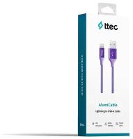 DATA-кабель ttec AlumiCable Lightning to USB-A, 1,2м, фиолетовый