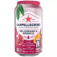 Газированный напиток Sanpellegrino Melograno e arancia Гранат и апельсин, 0.33 л