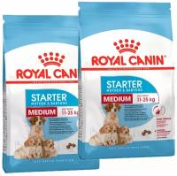 ROYAL CANIN MEDIUM STARTER для щенков средних пород до 2 месяцев, беременных и кормящих сук (4 + 4 кг)