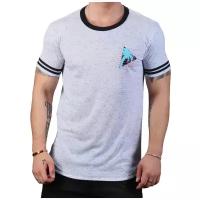 Футболка "California Muscle Beach Tee - White / Black" / Andrew Christian / Серый