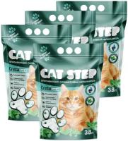 Наполнитель для кошачьих туалетов Cat Step Crystal Fresh Mint силикагелевый, 3,8 л. Цена за упаковку,в упаковке 4шт(3.8л х 4шт)
