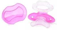 Прорезыватель BabyOno Soft silicone teether 1008 розовый