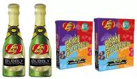 Конфеты Jelly Belly бутылка со вкусом Champagne 42 гр. + Ассорти Bean Boozled 45 гр. (4 шт.)