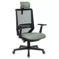 Кресло руководителя Бюрократ EXPERT черный TW-01 сиденье зеленый 38-407 сетка/ткань с подголов. крес