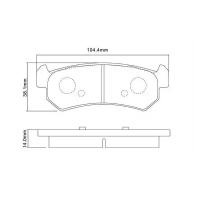 Колодки тормозные Chevrolet Lacetti 04-07 задние Trialli