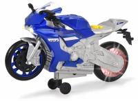 Мотоцикл Dickie Toys Yamaha R1, 3764015 1:26, 26 см, синий/серебристый