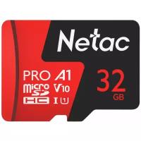 Карта памяти Netac MicroSDHC P500 Extreme Pro 32Gb V10/A1/C10 + адаптер