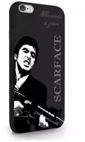 Черный силиконовый чехол MustHaveCase для iPhone 6/6s Scarface Tony Montana Лицо со шрамом для Айфон 6/6с