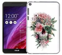 Чехол задняя-панель-накладка-бампер MyPads череп из цветов для Asus Fonepad 8 FE380CG/FE380CXG (K016) противоударный