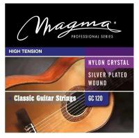 Струны для классической гитары Magma Strings GC120, Серия: Nylon Crystal Silver Plated Wound, Обмотка: посеребрёная, Натяжение: High Tension