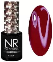 Nail Republic гель-лак для ногтей Color, 10 мл, 201 темно-красный