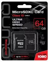 Карта памяти MicroSD 64Гб QUMO QM64GMICSDXC10U1