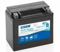 Exide Agm12-12_Аккумуляторная Батарея! Рус 12Ah 200A 150/90/145 Moto Agm EXIDE арт. AGM12-12