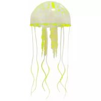 Искусственная медуза из силикона для аквариума (желтая)