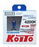 Лампа 12v Hb4 55w 4200k Koito Whitebeam Комплект Duobox 9006 P0757w KOITOP0757W