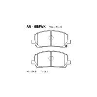 Колодки тормозные япония Akebono AN658WK Toyota: 04465-48030 Toyota Highlander (_Mcu2_ _Acu2_). Toyota Kluger (_Mcu2_