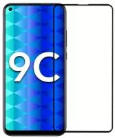 Защитное стекло для Honor 9C, Play 3, Huawei Nova 7i, P40 Lite E, Y7p полное покрытие (полноэкранное) черное
