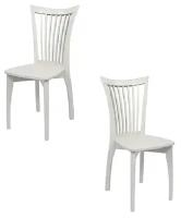 Комплект стульев (2 шт.), СтолБери, Венеция М8 (тон эмаль 1 белый, жест. сиденье)