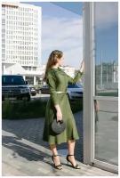 Трикотажное платье Mila Bezgerts 032АЕ, цвет Зеленый, размер 42-164