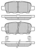 Колодки тормозные Nissan Qashqai (J10) 06-, X-Trail (T30,T31,T32), Teana 06-14, Juke 10- задние Alli