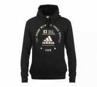 Толстовка с капюшоном (Худи) детская The Brand With The Three Stripes Judo Kids черно-золотая (рост 164 см, черно-белый)