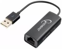 Переходник RJ-45 — USB 2.0 GEMBIRD, для подключения к локальной сети и Интернет, NIC- U2