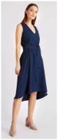 Платье BAON Льняное платье с поясом Baon B4522079, размер: M, синий