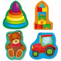 Мягкие пазлы Vladi Toys Baby puzzle "Игрушки" 4 картинки, 13 эл., VT1106-92