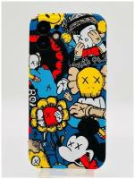 Силиконовый чехол для iPhone 12 "Luxo Kaws"/ Чехол светящийся в темноте