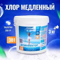 Aqualeon Дезинфектор МСХ КД (в таблетках 200 г) 3 кг 0027