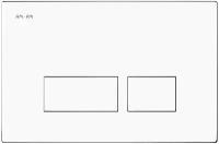 Кнопка для инсталляции AM.PM Pro S I047001 пневматическая, пластик, белый