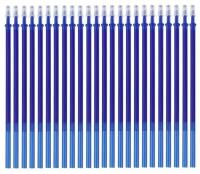 Стержни для стираемых ручек, синие 24 штуки, стираемые чернила Пиши-Стирай, игольчатый наконечник