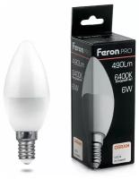 Лампа светодиодная Feron.PRO LB-1306 Свеча E14 6W 6400K fr_38046