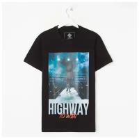 Футболка мужская черная KAFTAN "HIGHWAY",размер 58