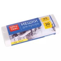 OfficeClean Мешки для мусора 35л OfficeClean ПНД, 48*55 см, 6мкм, 30шт белые, в рулоне, 15 шт