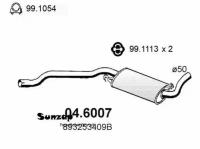 ASSO 046007 Резонатор глушит. Audi 80/90-Benz-Diesel 87