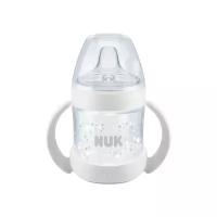 NUK Nature Sense обучающая бутылочка с соской из силикона, 150 мл, с 6 месяцев, белый